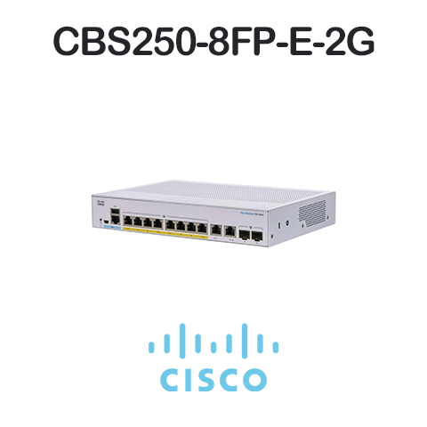 Switch cisco cbs250-8fp-e-2g b