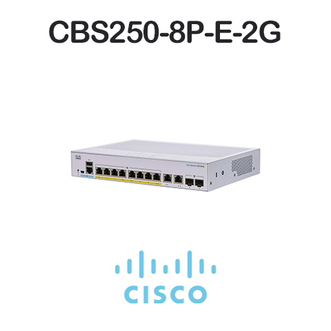 Switch cisco cbs250-8p-e-2g b